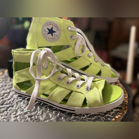 Converse Other - RARE Converse Chuck Taylor Gladiator Mid Neon Lime Yellow • 2013 NOS Women’s 8